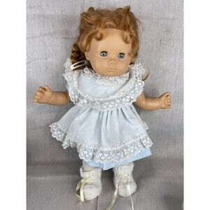Gotz Puppe Doll 16” Red Hair Blue Sleepy Eyes Royal House Of Dolls Dress